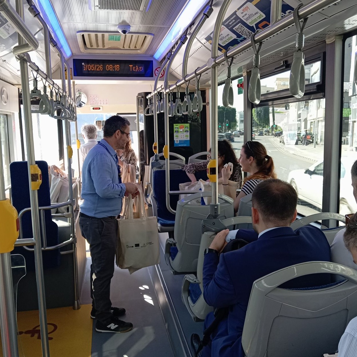PAVE-SCAN technology demonstration inside a Nicosia Public Transport bus